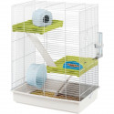 FERPLAST Cage Hamster Tris - 46x29x58 cm - Blanc - Pour hamster