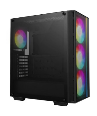 Boîtier PC - DEEPCOOL - MATREXX 55 V4 Mesh C - Moyen tour - ATX - Verre trempé - Façade Mesh - ARGB - Noir