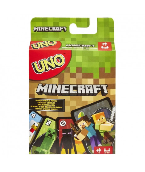 Mattel Games - Uno Minecraft - Jeu de cartes - D?s 7 ans - UNO - FPD61