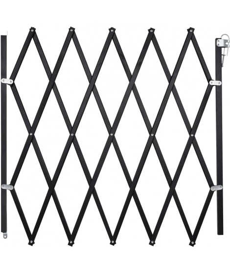 Barriere bois noir animaux - NORDLINGER PRO - Stop'Fix - Extensible 0,60-1,10m - Rapide a poser