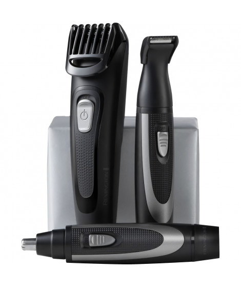 Kit pour la barbe - REMINGTON - The Works - Tondeuse auto-affûtée - Peigne réglable - Autonomie 45 min - USB