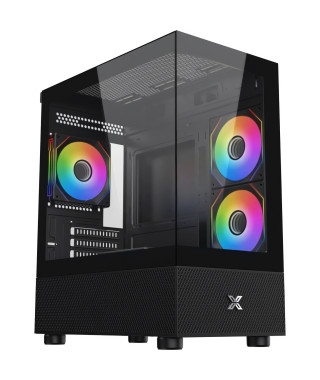 Boîtier PC - XIGMATEK - Alphard M - Mini tour - M-ATX - Verre trempé - ARGB - Noir