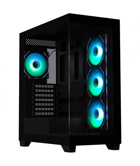 Boîtier PC - BITFENIX - CETO Premium Edition - Moyen tour - ATX - Noir - Verre trempé - USB-C et A-RGB