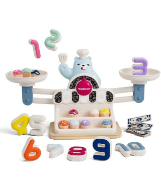 Ours Yummy Balance - TOP BRIGHT - Cupcakes - Plateaux de Balance - Équilibre - Chiffres - Comptage