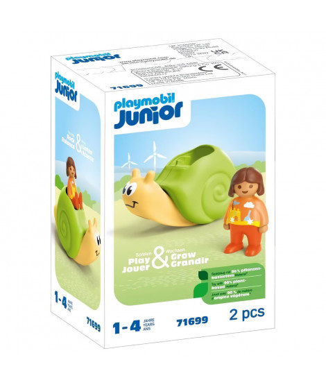 PLAYMOBIL JUNIOR 71699 Enfant avec escargot a bascule Junior