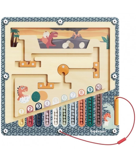 Labyrinthe de l'oeuf de Dinosaure - TOP BRIGHT - Stylo Magnétique - Tri - Couleurs - Nombres