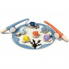 Attrape les Poissons - TOP BRIGHT - 6 Poissons Magnétiques - 2 Cannes a Peche - Tapis en Tissu