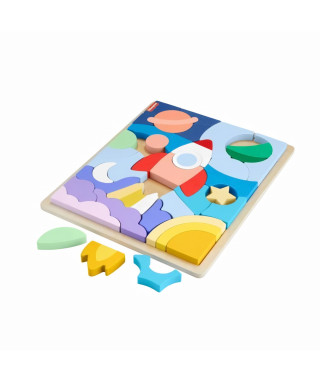FISHER-PRICE Puzzle en Bois L'Espace-Puzzle 42 pieces pour les petits - Fisher-Price - HXY42