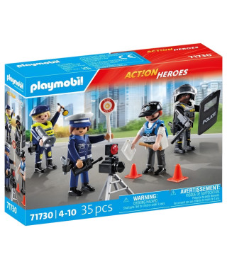 PLAYMOBIL 71730 Set métiers de la police : 4 policiers