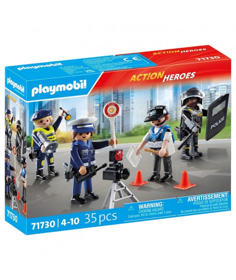 PLAYMOBIL 71730 Set métiers de la police : 4 policiers