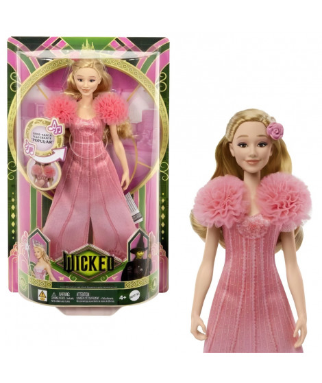 Mattel-Wicked-Poupée Glinda chantante avec habillages et accessoires - Wicked - HYM41