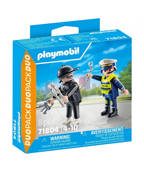 PLAYMOBIL 71804 Policier et bandit avec accessoires