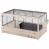 FERPLAST Cage ARENA 80 pour cochons d'inde - Bois de pin nordique - Normes FSC -  82 x 52 x 45,5 cm
