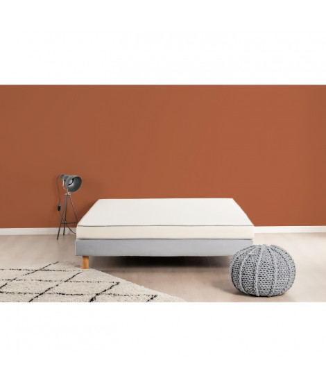 Matelas mousse 140 x 190 cm - DEKO DREAM Huopa - Mousse - Confort ferme - Epaisseur 10 cm - Fabrication européenne