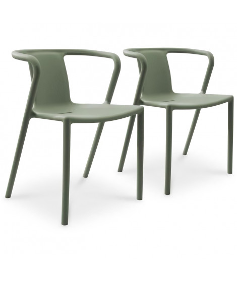 Lot composé de 2 fauteuils de jardin - CITY GARDEN - DIEGO-FT - Olive - Empilables