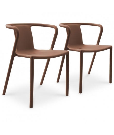 Lot composé de 2 fauteuils de jardin - CITY GARDEN - DIEGO-FT - Terracotta - Empilables