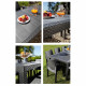 Table a manger outdoor Queen effet rotin - Anthracite - 220 x 90 x 72 cm