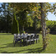 Table a manger outdoor Queen effet rotin - Anthracite - 220 x 90 x 72 cm