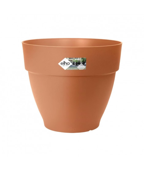 ELHO Vibia Campana Pot de fleurs Rond 65 - Marron - Ø 65 x H 56 cm - extérieur - 100% recyclé
