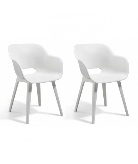 Chaises d'extérieur Akola - Keter - Blanc - Résine - Contemporain - Robuste et léger