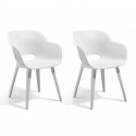 Chaises d'extérieur Akola - Keter - Blanc - Résine - Contemporain - Robuste et léger