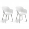 Chaises d'extérieur Akola - Keter - Blanc - Résine - Contemporain - Robuste et léger