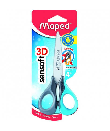 MAPED - Ciseaux Sensoft 13cm gaucher a lames inversées
