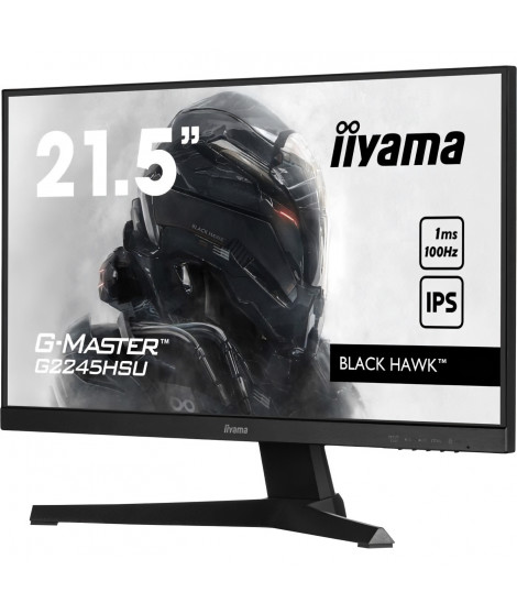 Écran PC - IIYAMA - G2245HSU-B2 - 22,5 FHD - IPS - 100Hz - 1ms - HDMI/DP/USB HUB - Noir