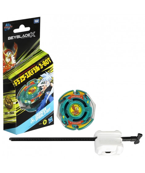 Beyblade X Toupie Dranzer Spiral 3-80T Anniversary X-Over et Lanceur, Toupie détachable, Jouets pour enfants des 8 ans