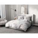 Parure de couette 220x240 cm HOME LINGE PASSION POMPADOUR : Housse de couette + 2 taies d'oreiller - 100% Coton 57 Fils - Bla…