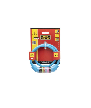 Antivol Kids vélo - BURG WACHTER - 210 C 65 KIDS - Couleur, code, 65 cm, acier 10 mm