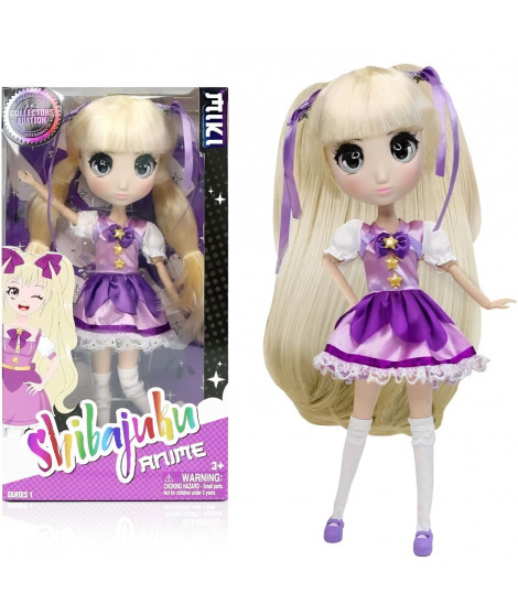 Grande Poupée Kawai style Japon 30 cm - Poupée Miki - BANDAI - Licence Officielle Shibajuku Anime