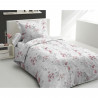 Parure de couette 140x200 cm HOME LINGE PASSION POMPADOUR : Housse de couette + 1 taie d'oreiller - 100% Coton 57 Fils - Blan…