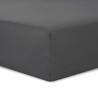 Vision - Drap housse Anthracite - 140x190cm - 100% coton