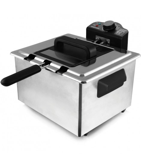 Friteuse - ARTHUR MARTIN - AMPFH50  5 L  2000 W  3 paniers  Filtres anti odeurs - Inox