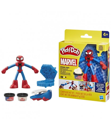 Play-Doh Spider-Man, coffret Mon créateur de toiles avec figurine flexible et pâte a modeler, des 4 ans, Marvel