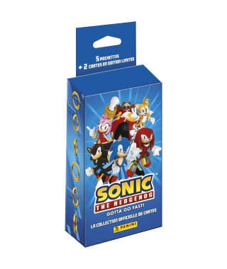 Blister - PANINI - Sonic le hérisson Classic - 5 pochettes - 2 cartes Édition Limitée