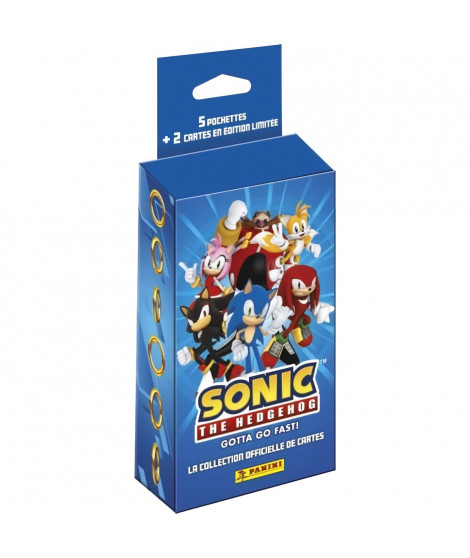 Blister - PANINI - Sonic le hérisson Classic - 5 pochettes - 2 cartes Édition Limitée