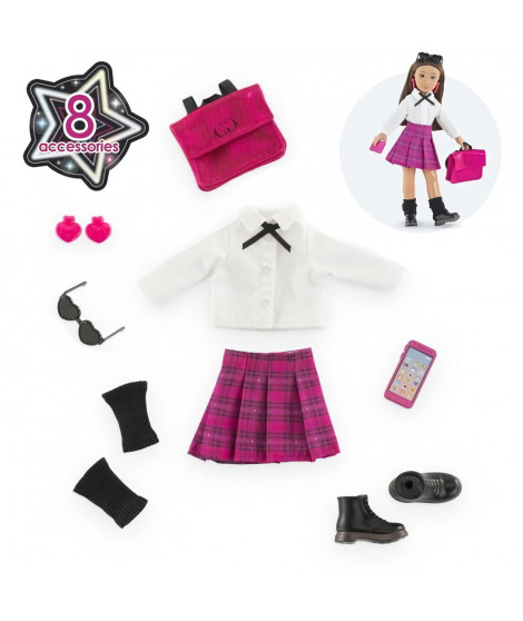 Accessoires poupée - COROLLE - Dressing College Anglais - 8 accessoires - des 4 ans