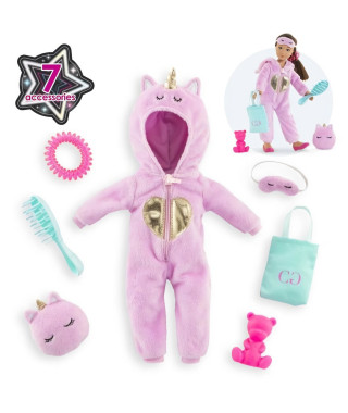 Accessoires poupée - COROLLE - Dressing Combinaison Licorne - 7 accessoires - des 4 ans