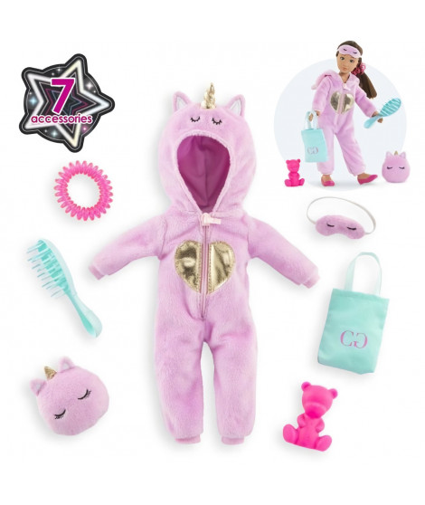 Accessoires poupée - COROLLE - Dressing Combinaison Licorne - 7 accessoires - des 4 ans