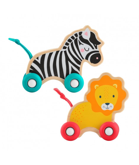 FISHER-PRICE Animaux a pousser en bois os - JFN19