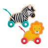 FISHER-PRICE Animaux a pousser en bois os - JFN19
