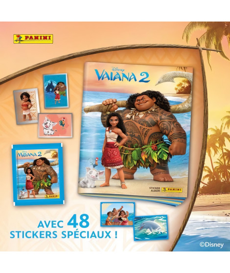 Album - PANINI - Vaiana 2 - 192 stickers - 48 brillants - Aventure captivante