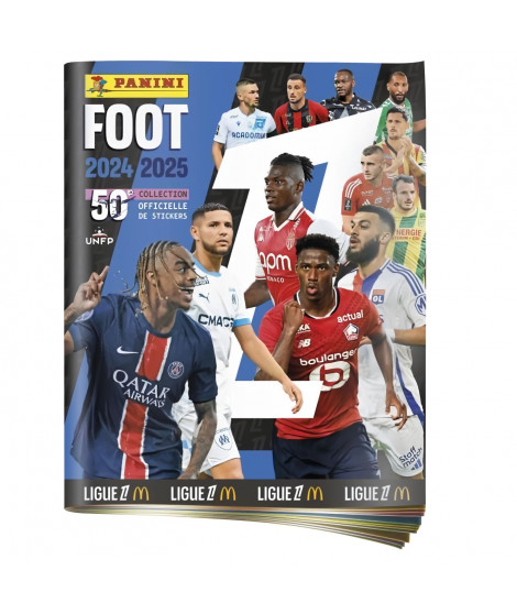 Starter Pack - PANINI - Foot Ligue 1 2024-2025 - McDonald's - Album - 2 pochettes - 1 offerte