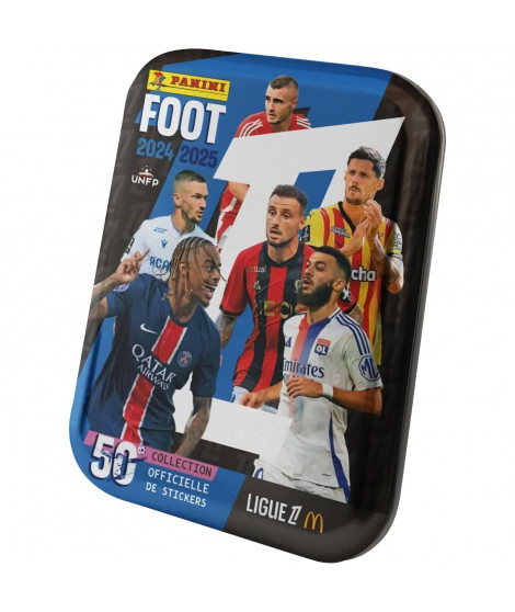 Boîte métal - PANINI - Foot Ligue 1 2024-2025 - McDonald's - 12 pochettes - 84 stickers