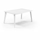 Table de jardin - Allibert by KETER - Lima - Rectangulaire 160cm - Blanc - Pour 6 personnes - En résine