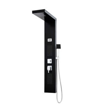 ROUSSEAU Colonne de douche Hydromassante Torquay noir - Affichage LED