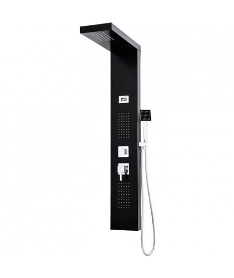 ROUSSEAU Colonne de douche Hydromassante Torquay noir - Affichage LED