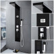 ROUSSEAU Colonne de douche Hydromassante Torquay noir - Affichage LED
